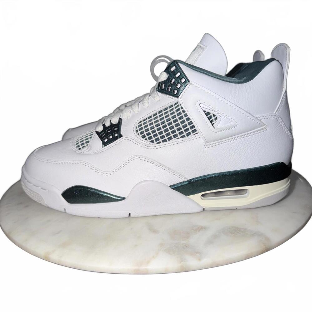 Nike Air Jordan 4 Retro White Oxidized Green Mens Size 7.5 FQ8138-103